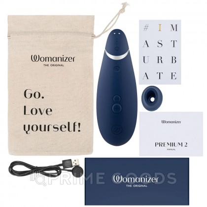 Бесконтактный клиторальный стимулятор Womanizer Premium 2 Blueberry от sex shop primegoods фото 5