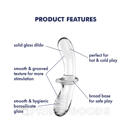 Стеклянный фаллоимитатор Satisfyer Double Crystal (20×5,5 см) прозрачный от sex shop primegoods фото 10