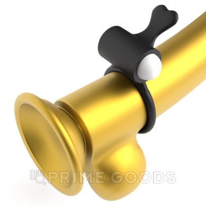 Черное виброкольцо для пениса от sex shop primegoods фото 3