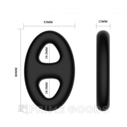 Двойное эрекционное кольцо на пенис и мошонку Crazy bull от sex shop primegoods фото 3