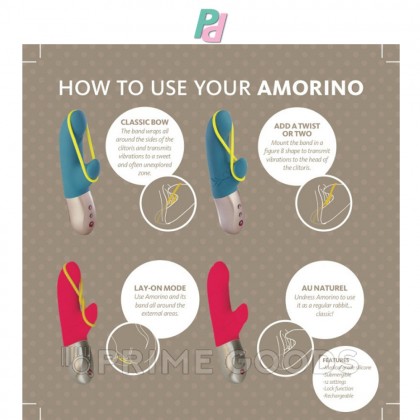 Вибратор AMORINO от Fun Factory (розовый/золотой) от sex shop primegoods фото 4