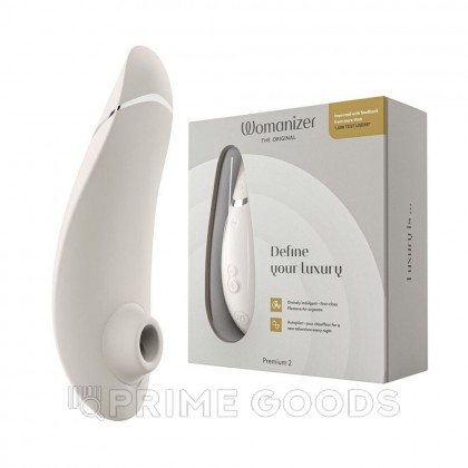 Бесконтактный клиторальный стимулятор Womanizer Premium 2 серый от sex shop primegoods