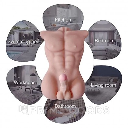 Спортивное мужское тело с фаллоимитатором (8,5 кг.) от sex shop primegoods фото 9