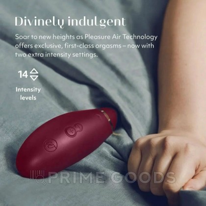 Бесконтактный клиторальный стимулятор Womanizer Premium 2 бордовый от sex shop primegoods фото 2
