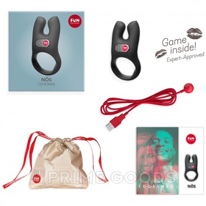 Эрекционное кольцо с вибрацией Nōs от Fun Factory (черное) от sex shop primegoods фото 5