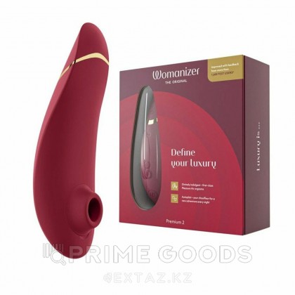 Бесконтактный клиторальный стимулятор Womanizer Premium 2 бордовый от sex shop primegoods фото 2