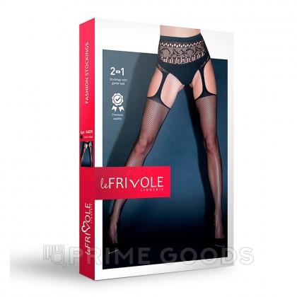 Чулки в сетку с высоким кружевным поясом Sense, S/M от sex shop primegoods фото 4