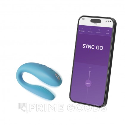 Вибратор для пар We-Vibe Sync Go, бирюзовый от sex shop primegoods фото 2