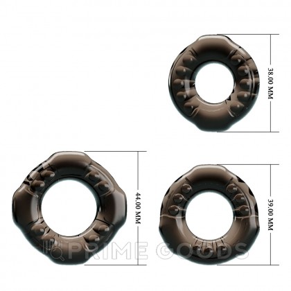 Набор эрекционных колец Baile Cock rings, 3 шт от sex shop primegoods фото 5