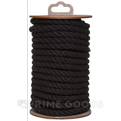 Хлопковая веревка для шибари, на катушке, черная, 5 м от sex shop primegoods фото 2