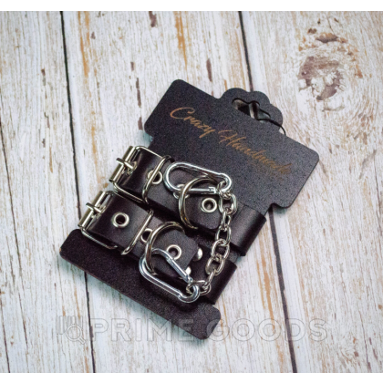 Наручники однослойные, прямоугольной формы, чёрного цвета  от sex shop primegoods фото 2