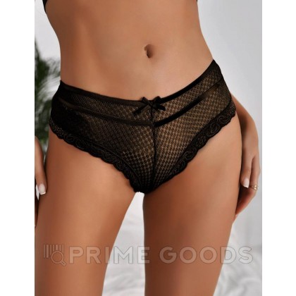 Трусики танга Ladies, черные, 3XL-4XL от sex shop primegoods фото 2