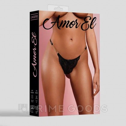 Ажурные стринги Black (L) от sex shop primegoods фото 6