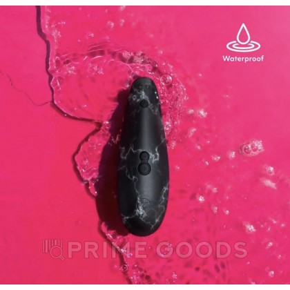 Бесконтактный клиторальный стимулятор Womanizer Marilyn Monroe Black Marble от sex shop primegoods фото 2