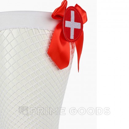 Чулки медсестры в сетку с бантиками (Sense) (S/M) от sex shop primegoods фото 4