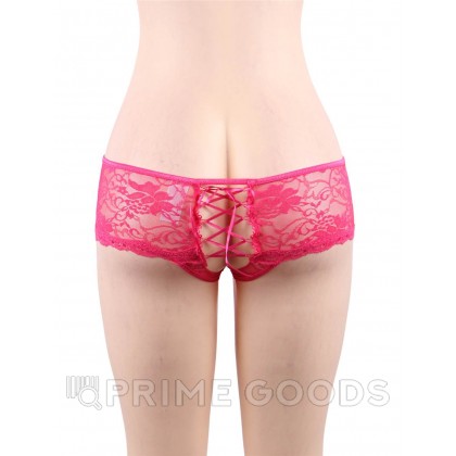 Трусики на завязках с доступом, розовые, M-L от sex shop primegoods фото 3