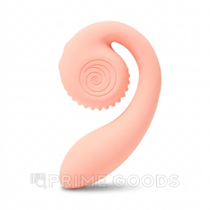 Двойной стимулятор точки G SVibe Snail GIZI персиково-розовый от sex shop primegoods