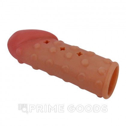 Насадка на пенис с рельефной поверхностью Pretty love, телесная от sex shop primegoods фото 3