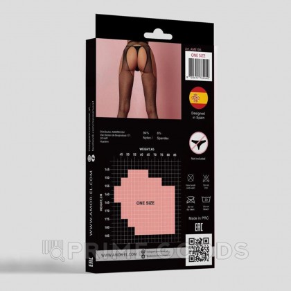 Чулки с поясом в стразах (S/L) от sex shop primegoods фото 4