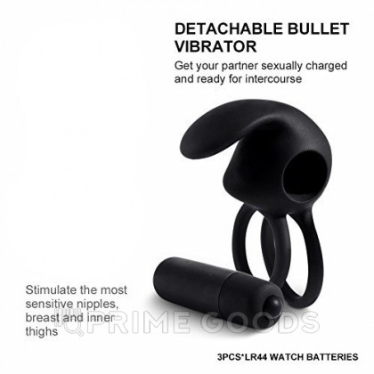 Эрекционное виброкольцо Power DUO clit cockring от sex shop primegoods фото 6