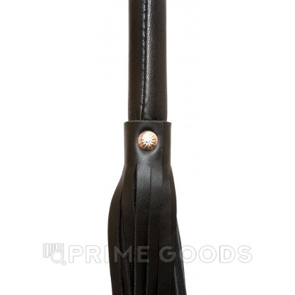 Плеть из натуральной кожи с черной ручкой от sex shop primegoods фото 2