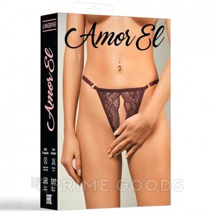 Трусики с доступом кружевные Amor El, бордовый, M от sex shop primegoods фото 2