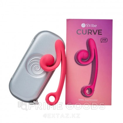Вибратор для двойной стимуляции SVibe Snail CURVE розовый от sex shop primegoods фото 4