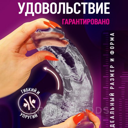 Фаллоимитатор на присоске прозрачный (17*3 см.) от sex shop primegoods фото 2