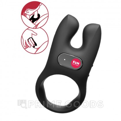 Эрекционное кольцо с вибрацией Nōs от Fun Factory (черное) от sex shop primegoods фото 4