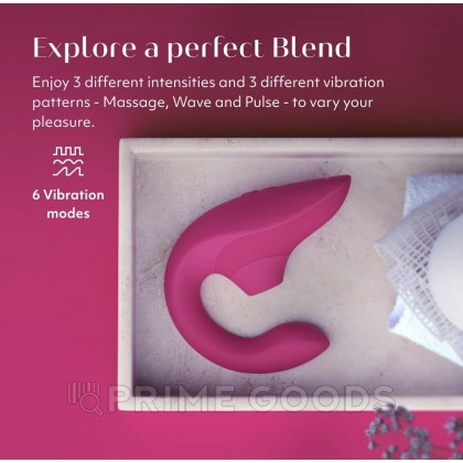 Бесконтактный клиторальный стимулятор Womanizer Blend, малиновый от sex shop primegoods фото 11