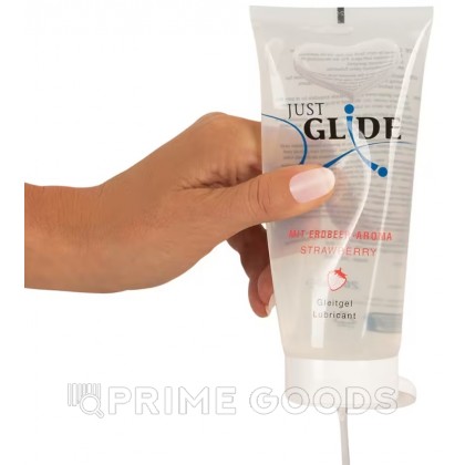 Вагинальная смазка Just Glide с ароматом клубники 200 мл. от sex shop primegoods фото 3