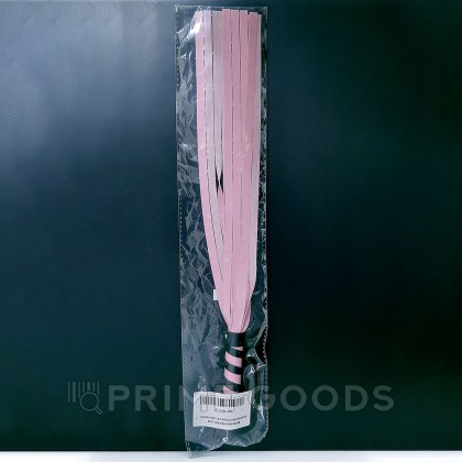 Розовая плеть с розово-черной ручкой от sex shop primegoods фото 2