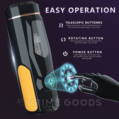 Автоматический мастурбатор с функцией ротации и вращения от sex shop primegoods фото 5