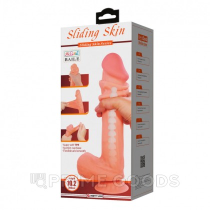 Реалистичный фаллоимитатор Sliding Skin (26×5,5 см) от sex shop primegoods фото 5