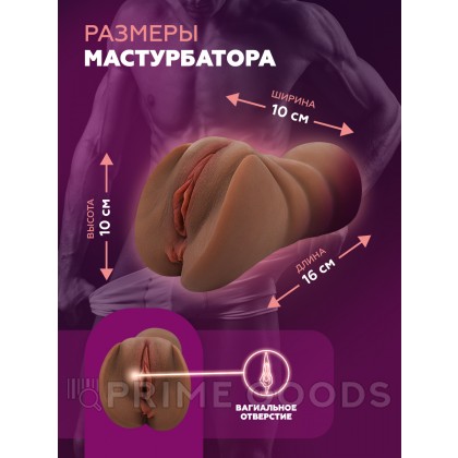 Мастурбатор реалистичный Exciting pussy (коричневый) от sex shop primegoods фото 4