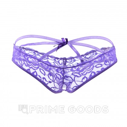Стринги с доступом Purple Bow, 3XL от sex shop primegoods фото 15