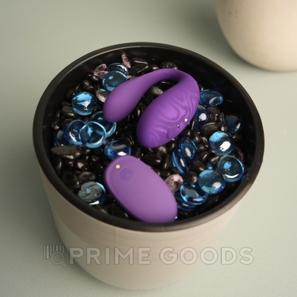 Вибратор для пар TWIN+ с управлением через приложение от Amovibe, фиолетовый от sex shop primegoods фото 6