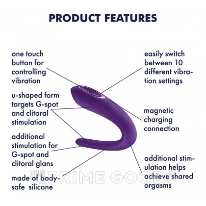 Вибратор-стимулятор для пар Satisfyer Double Classic от sex shop primegoods фото 9
