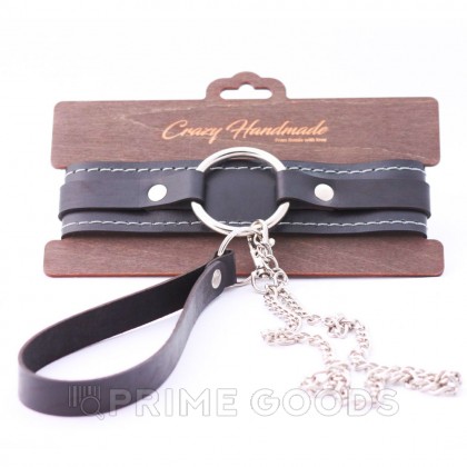 Ошейник-чокер из мягкой натуральной кожи от sex shop primegoods