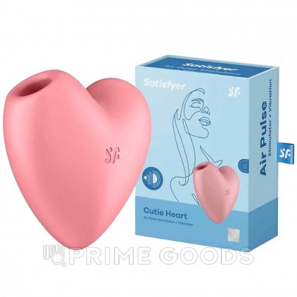 Вакуумный стимулятор Cutie Heart light Satisfyer розовый от sex shop primegoods фото 3