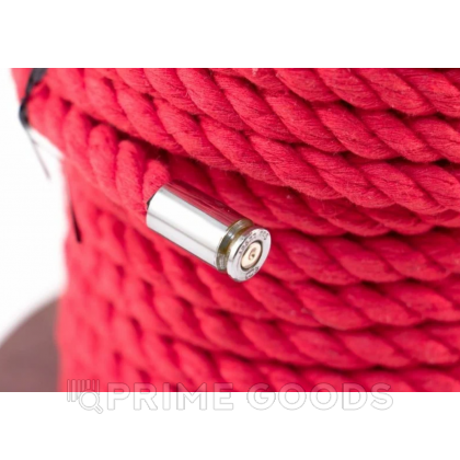 Хлопковая веревка для шибари, на катушке, красная, 5 м от sex shop primegoods фото 3