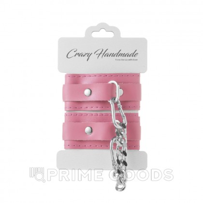 Наручники скругленные розовые, серебро от sex shop primegoods фото 2