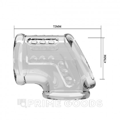 Насадка на пенис и мошонку Pretty love, прозрачная от sex shop primegoods фото 5