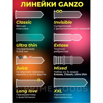 Презервативы GANZO Extase, точечно-ребристые, 15 шт от sex shop primegoods фото 4