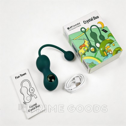 Тренажер Кегеля Magic Motion Crystal Duo темно-зеленый от sex shop primegoods фото 3