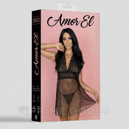 Эротическое платье Castalia от Amor El, S/M черное от sex shop primegoods фото 2