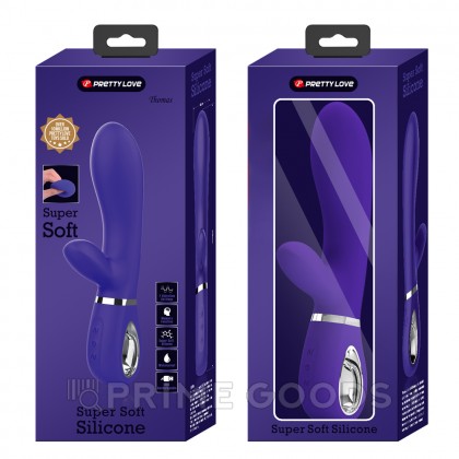 Вибратор-кролик Thomas Super Soft (20 см) синий от sex shop primegoods фото 12