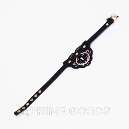 Чокер с клепками и золотой фурнитурой от sex shop primegoods