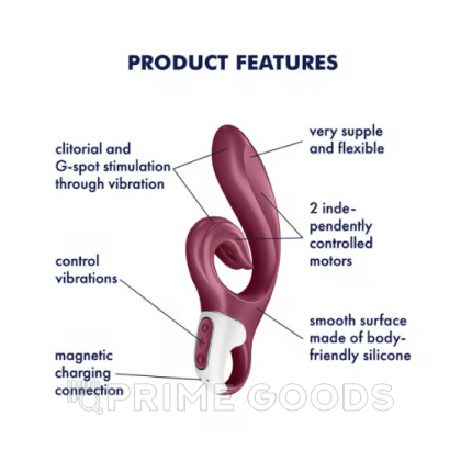 Вибратор-кролик Satisfyer Love me бордовый от sex shop primegoods фото 6