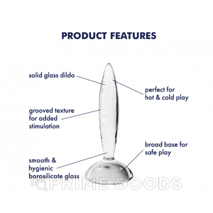 Стеклянный фаллоимитатор Satisfyer Sparkling Crystal (19*6,2), прозрачный от sex shop primegoods фото 6
